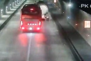 Accidente vial en tunel 3, vía Villavicencio - Bogotá / Foto: Coviandina.