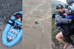 Operativo de rescate en el río Güejar, Mesetas, Meta  / Foto: Cortesía.