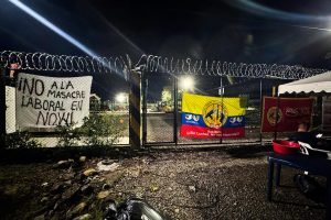 Protesta en National Oilwell Varco Colombia en Villavicencio / Foto: Carlos Gayón.
