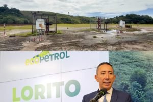 Imagen superior: plataforma Lorito; Imagen inferior: presidente de Ecopetrol, Ricardo Roa / Fotos: Ecopetrol.