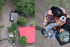 Fuerza Aeroespacial Colombiana rescata familias en zona rural de Villavicencio / Foto: Fuerza Aeroespacial Colombiana.