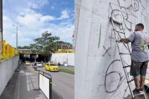 Artistas plasman el Llano en el subnivel de Villacentro / Foto: Cortesía.