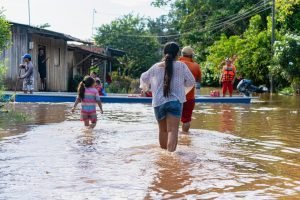 Familias inundadas en el Meta / Foto: Alcaldía de Puerto Lleras
