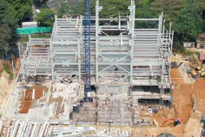 Construcción de la nueva torre del Hospital Departamental de Villavicencio / Foto: GobMeta.